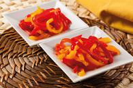 RED AND YELLOW PEPPER SLICES